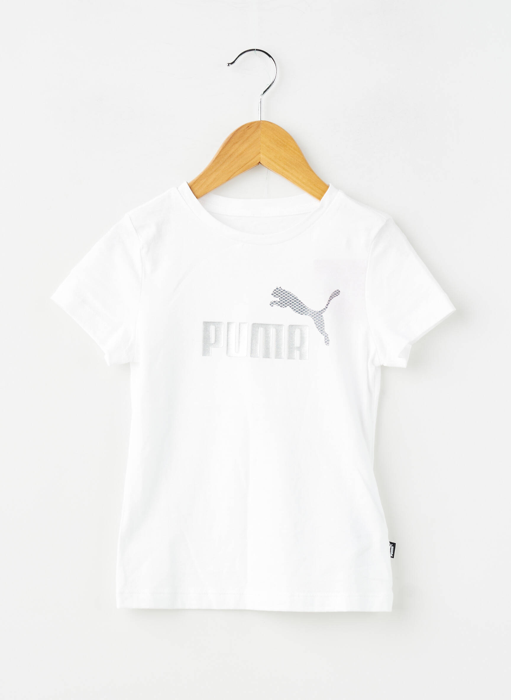 T-shirt coupe cintrée manches courtes blanc PUMA fille
