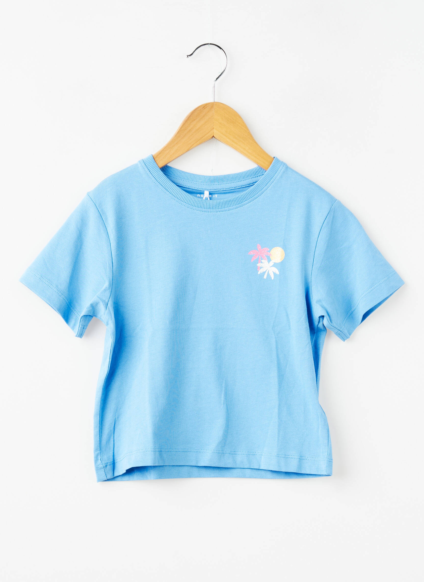 T-shirt stretch manches courtes bleu NAME IT fille