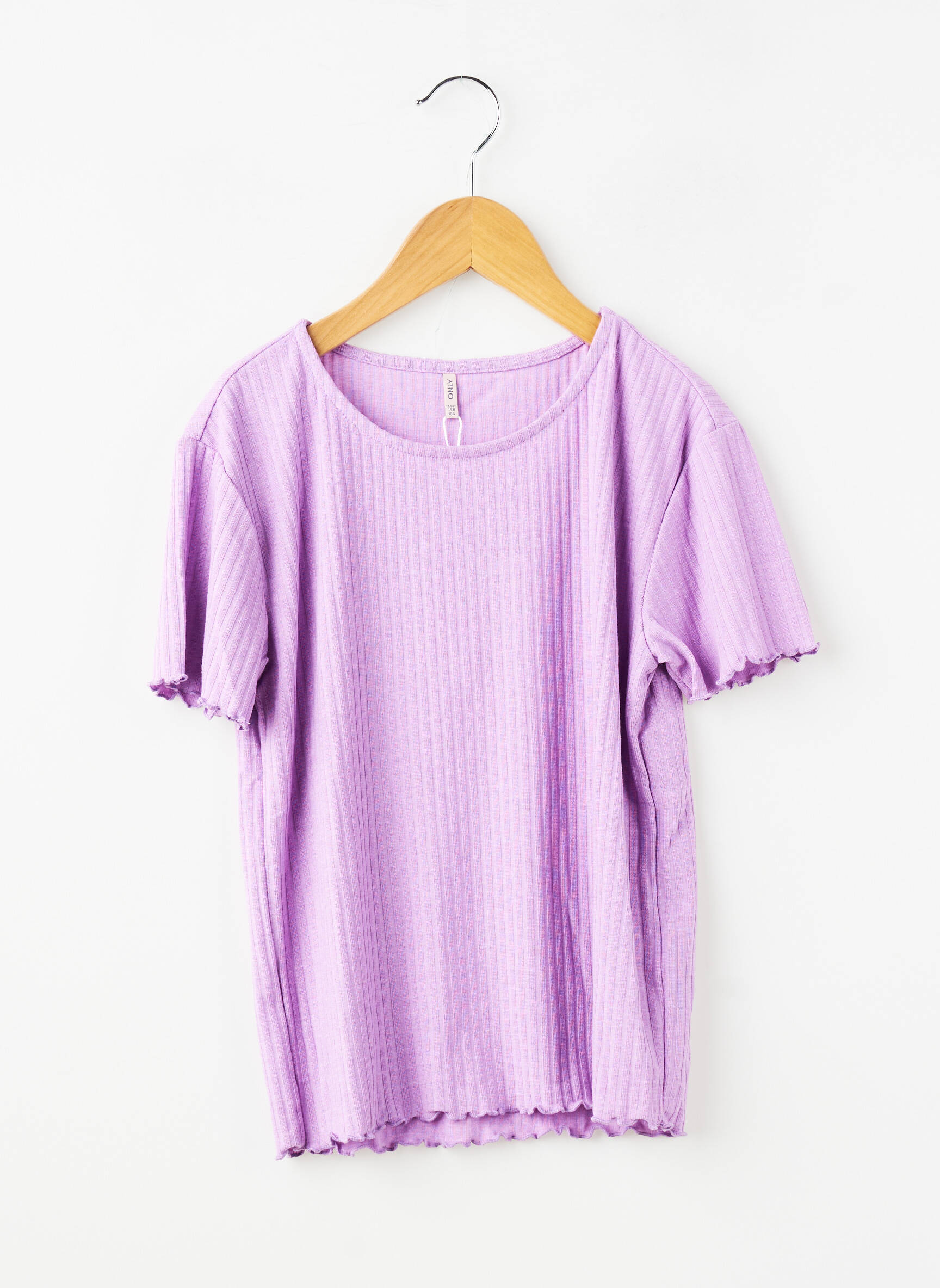 T-shirt coupe cintrée manches courtes violet ONLY fille