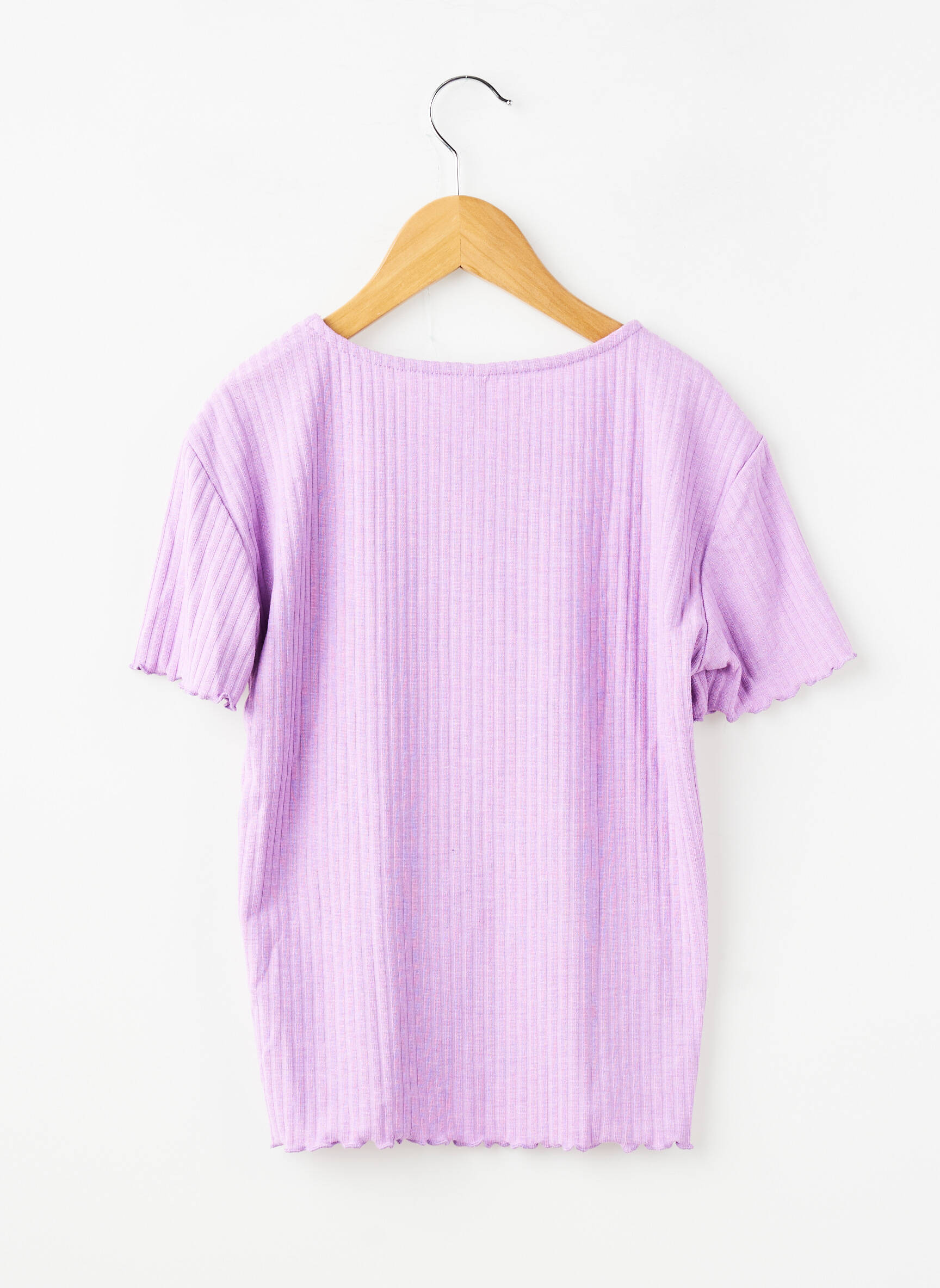 T-shirt coupe cintrée manches courtes violet ONLY fille