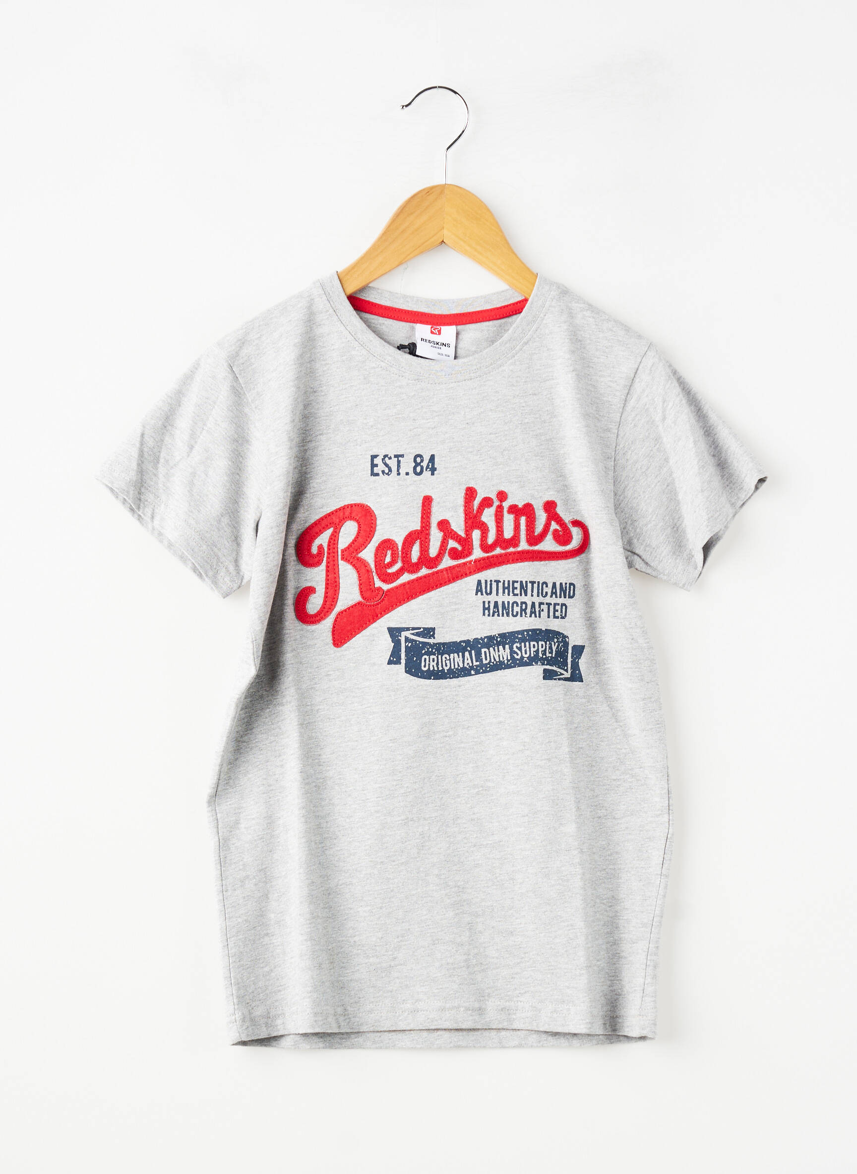 T-shirt stretch manches courtes gris REDSKINS garçon