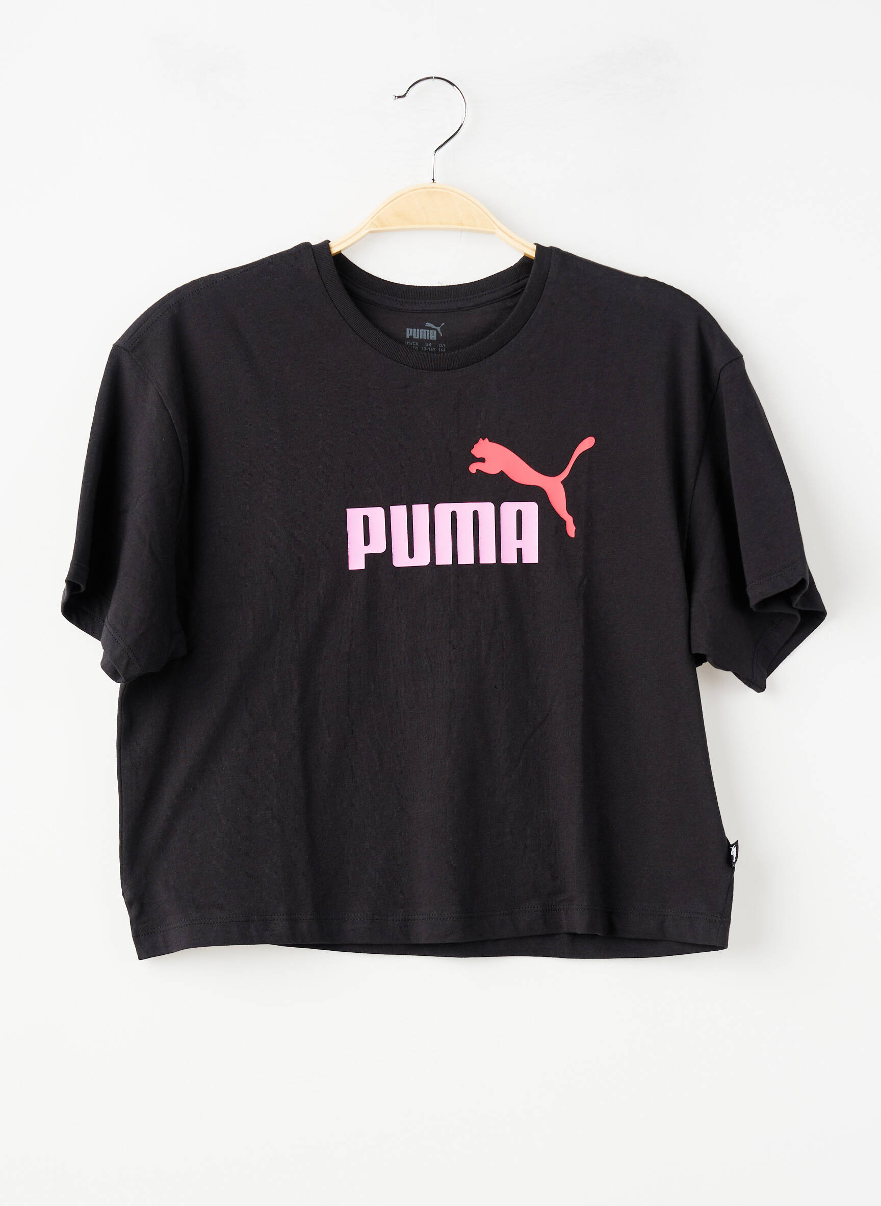 T-shirt stretch manches courtes noir PUMA fille