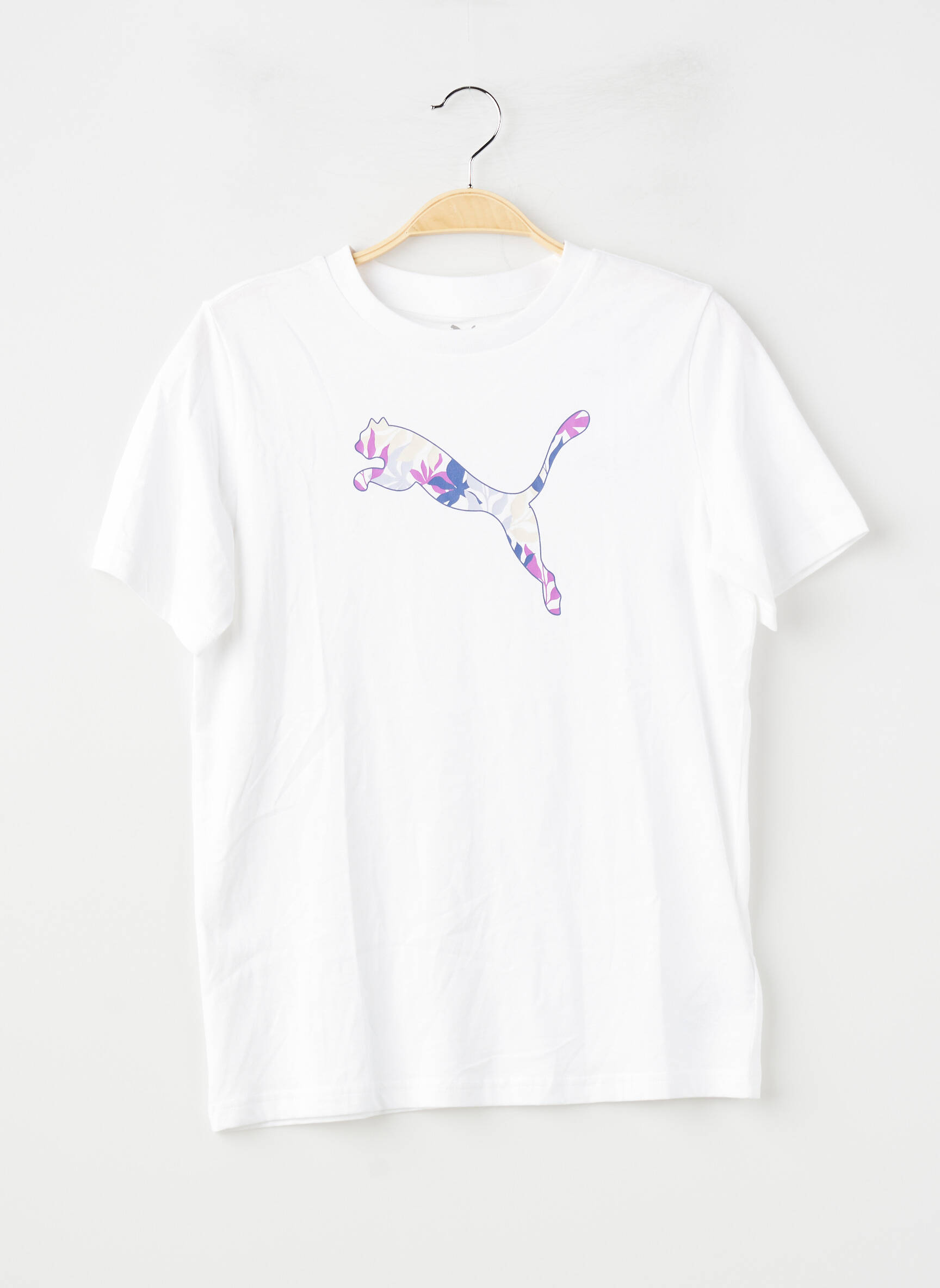 T-shirt stretch manches courtes blanc PUMA fille
