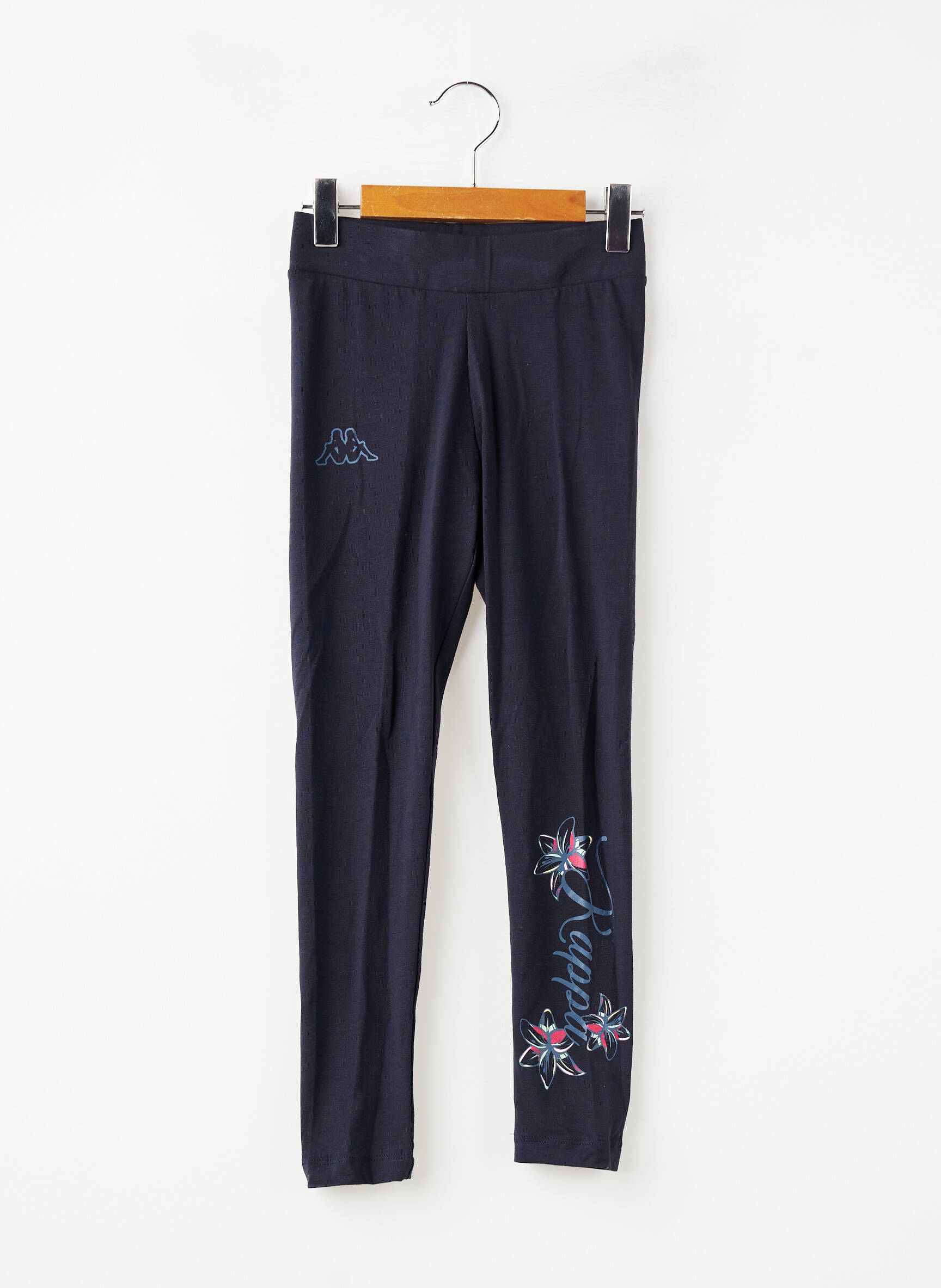 Legging sérigraphie taille élastique noir KAPPA fille