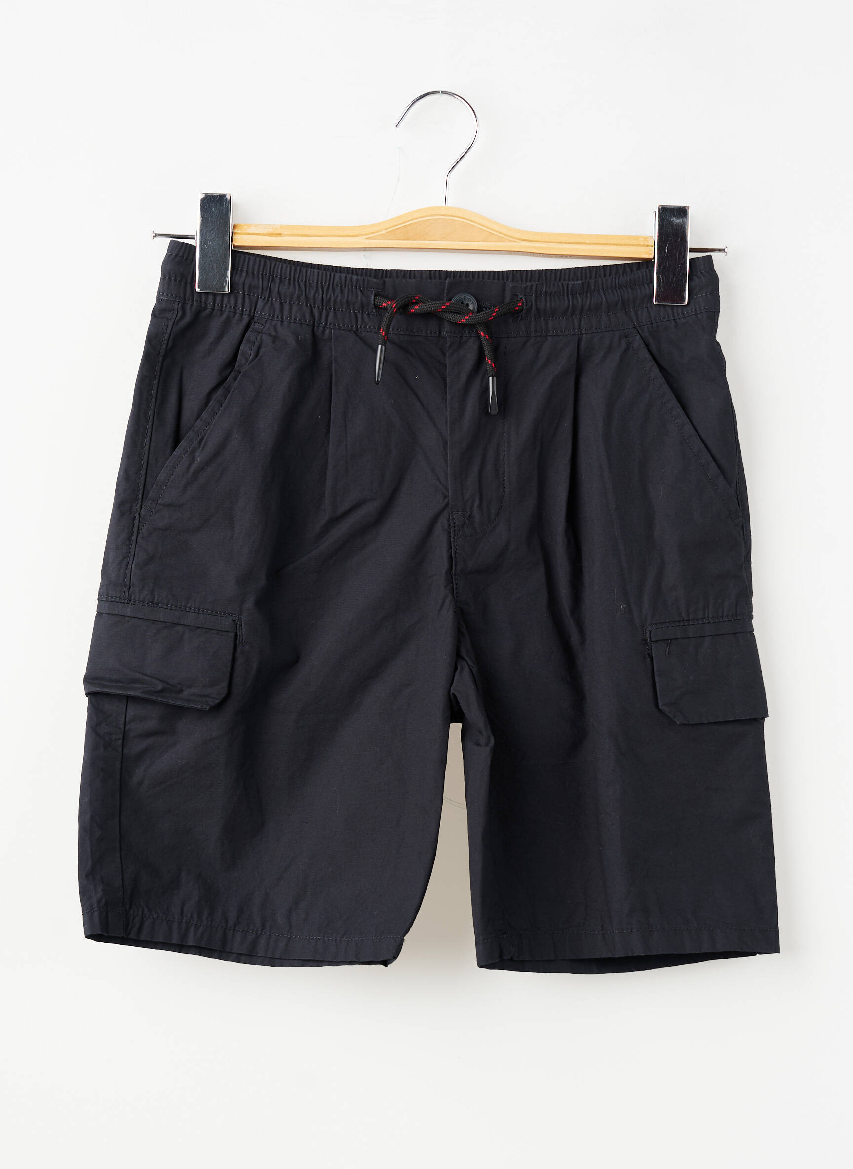 Bermuda fermeture liens à nouer taille élastique noir TEDDY SMITH garçon