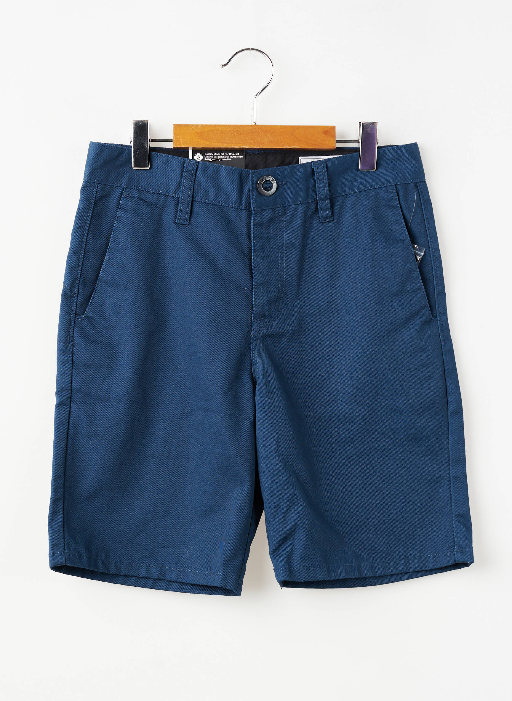 Bermuda fermeture zippée sous rabat boutonné bleu VOLCOM garçon