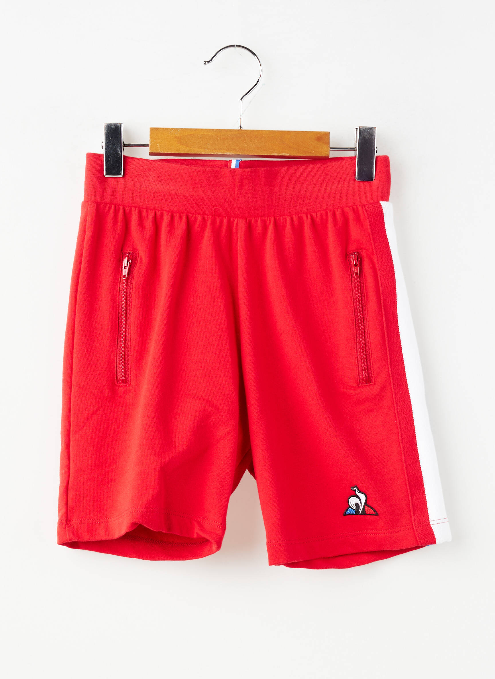Short stretch taille élastique rouge LE COQ SPORTIF garçon