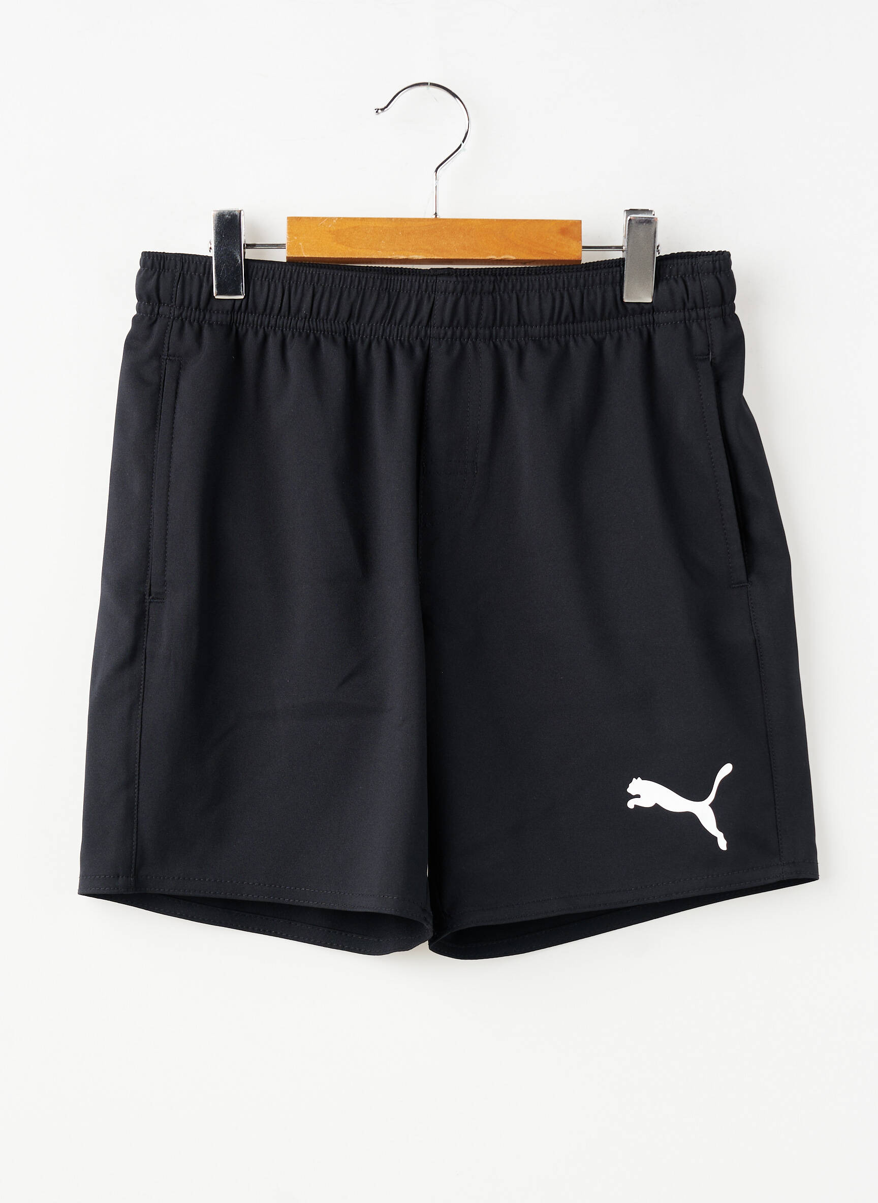 Short poches taille élastique noir PUMA garçon