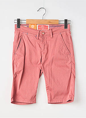 Bermuda taille à pinces taille normale rose BENSON & CHERRY homme