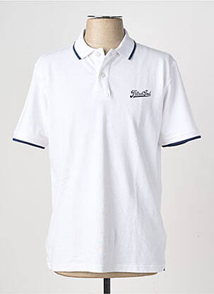 Polo stretch manches courtes blanc PETROL INDUSTRIES homme
