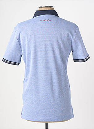 Polo tissage chiné manches courtes bleu TEDDY SMITH homme
