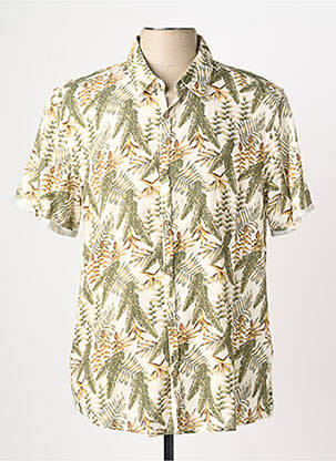 Chemise manches courtes imprimé tie and dye beige TEDDY SMITH homme