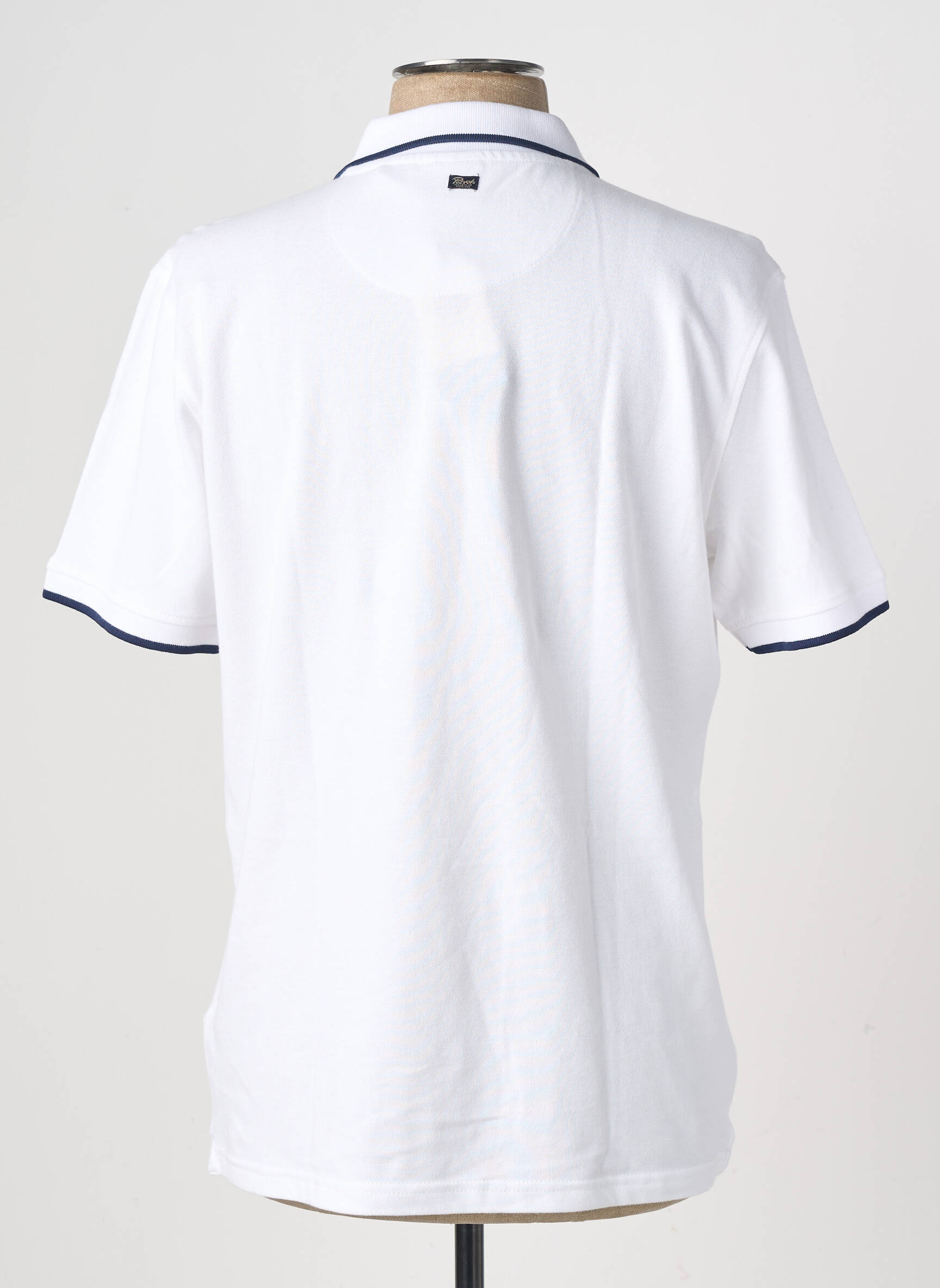 Polo stretch manches courtes blanc PETROL INDUSTRIES homme