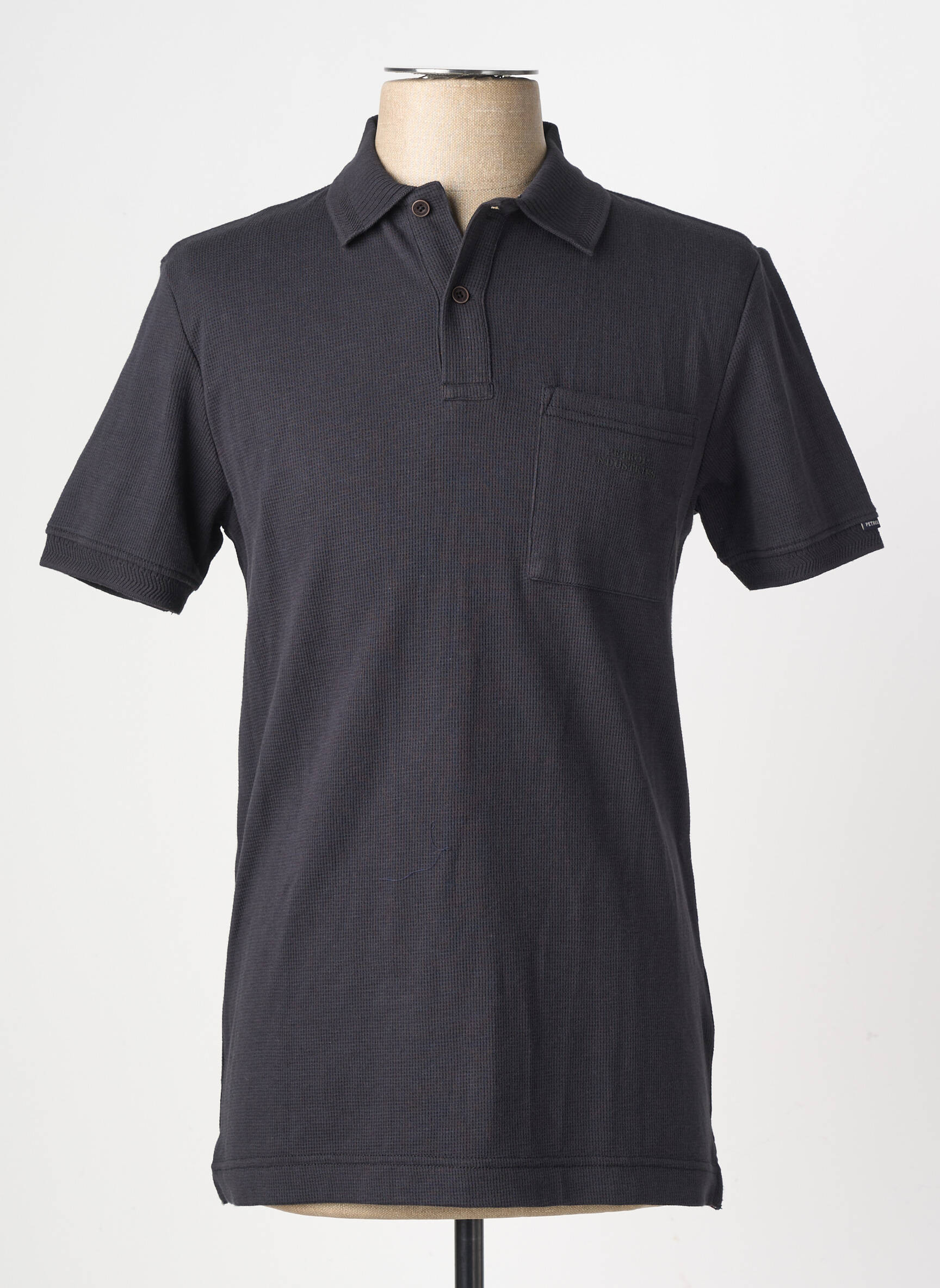 Polo tissage jersey manches courtes noir PETROL INDUSTRIES homme