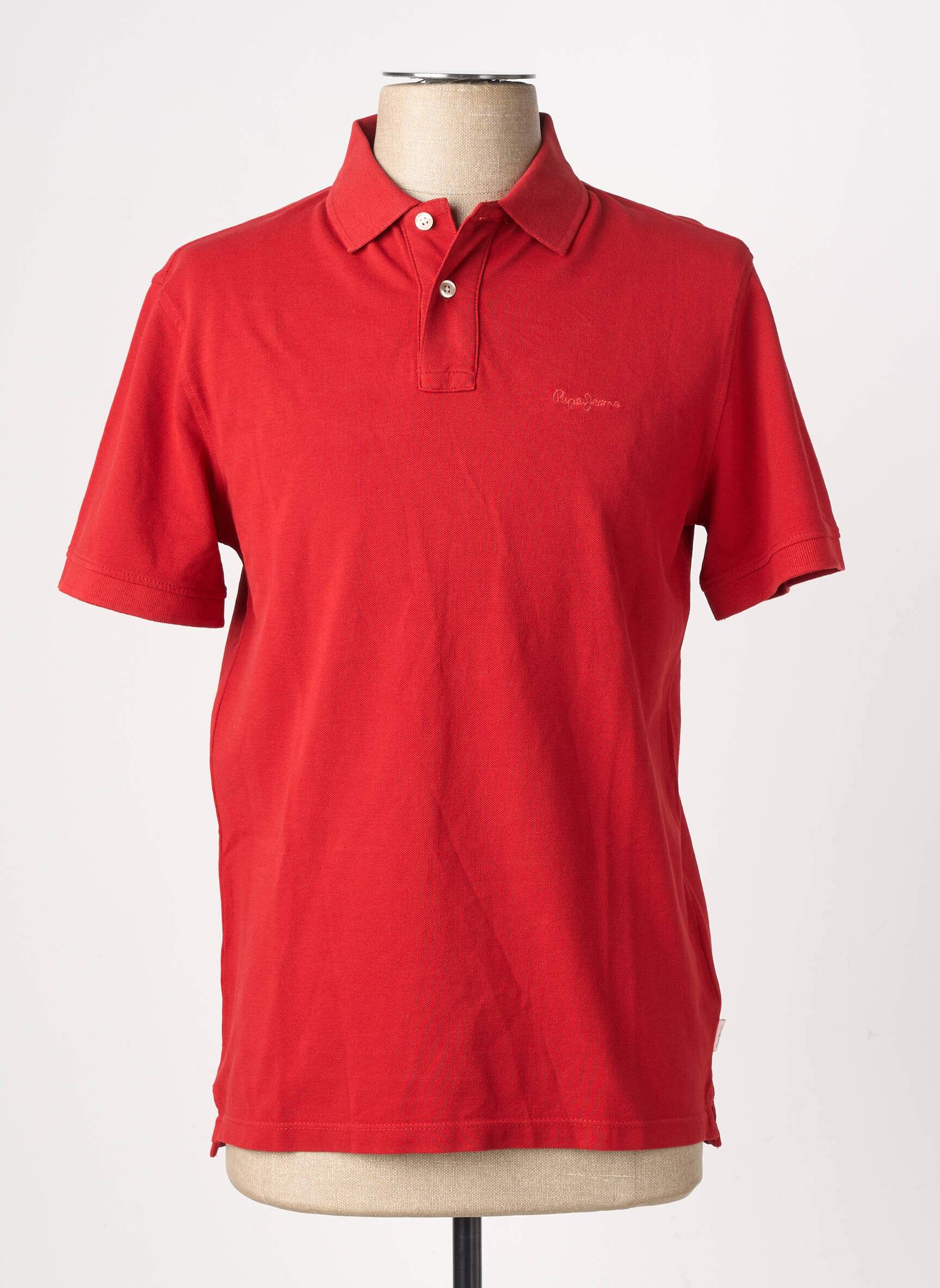 Polo stretch manches courtes rouge PEPE JEANS homme