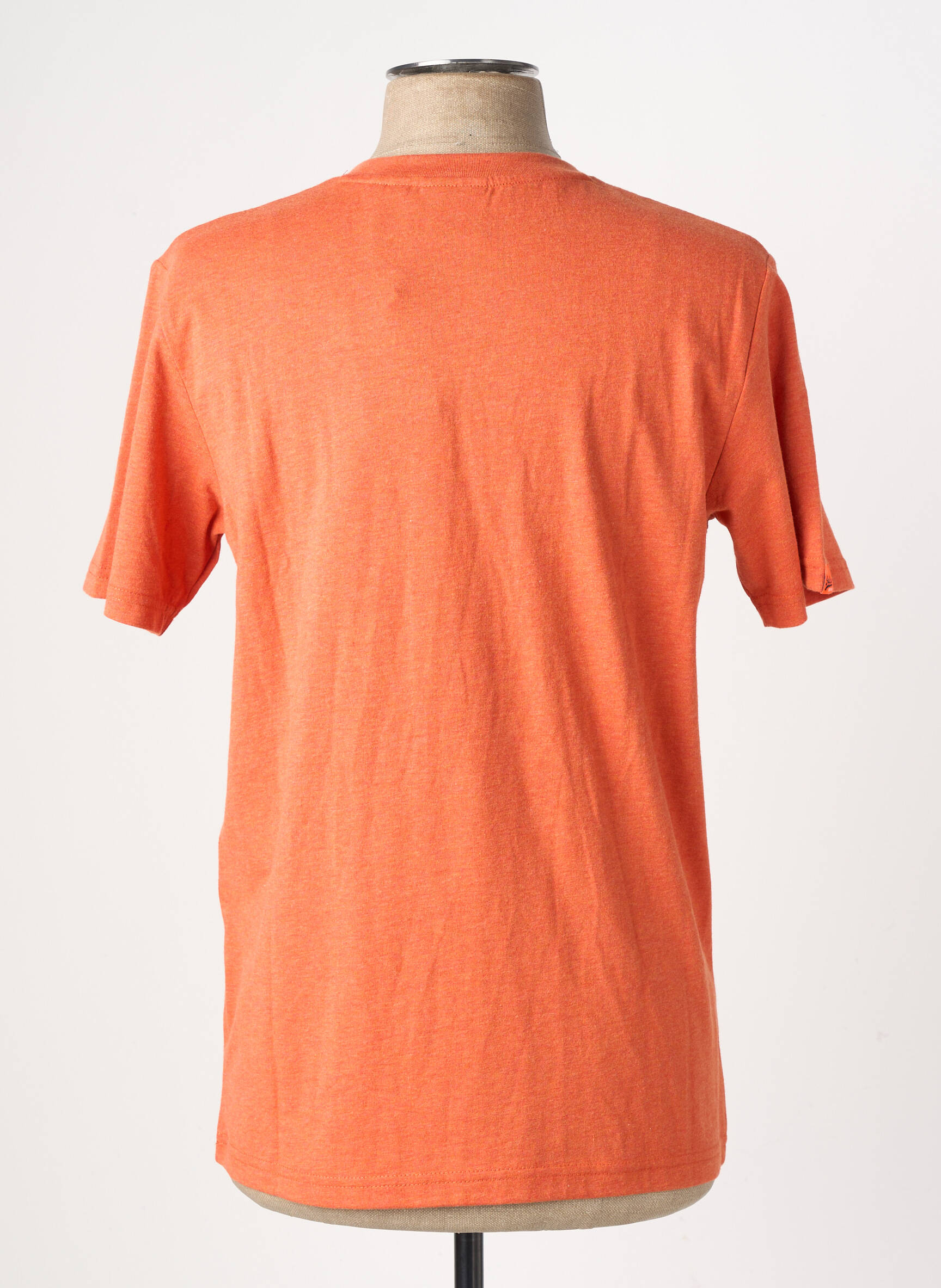 T-shirt coupe cintrée manches courtes orange SUPERDRY homme