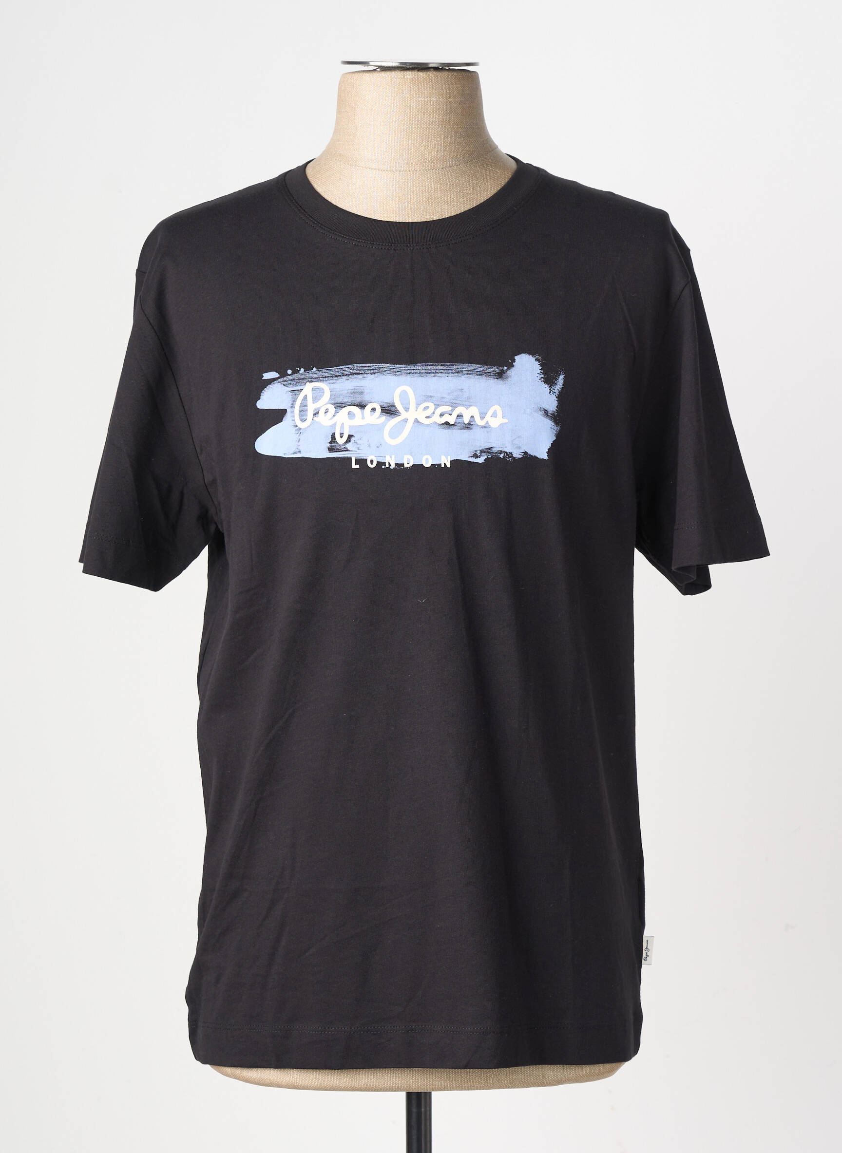 T-shirt coupe cintrée manches courtes noir PEPE JEANS homme