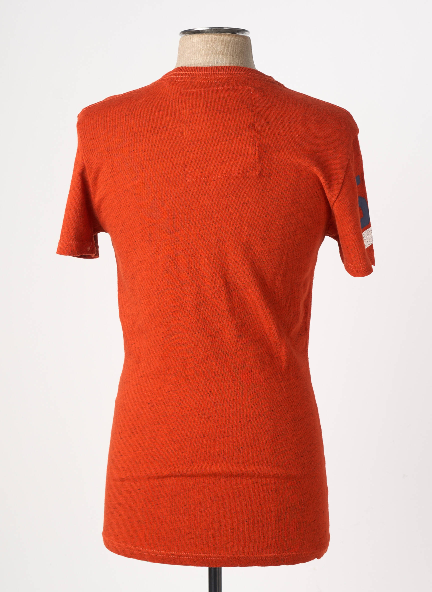 T-shirt coupe cintrée manches courtes orange SUPERDRY homme
