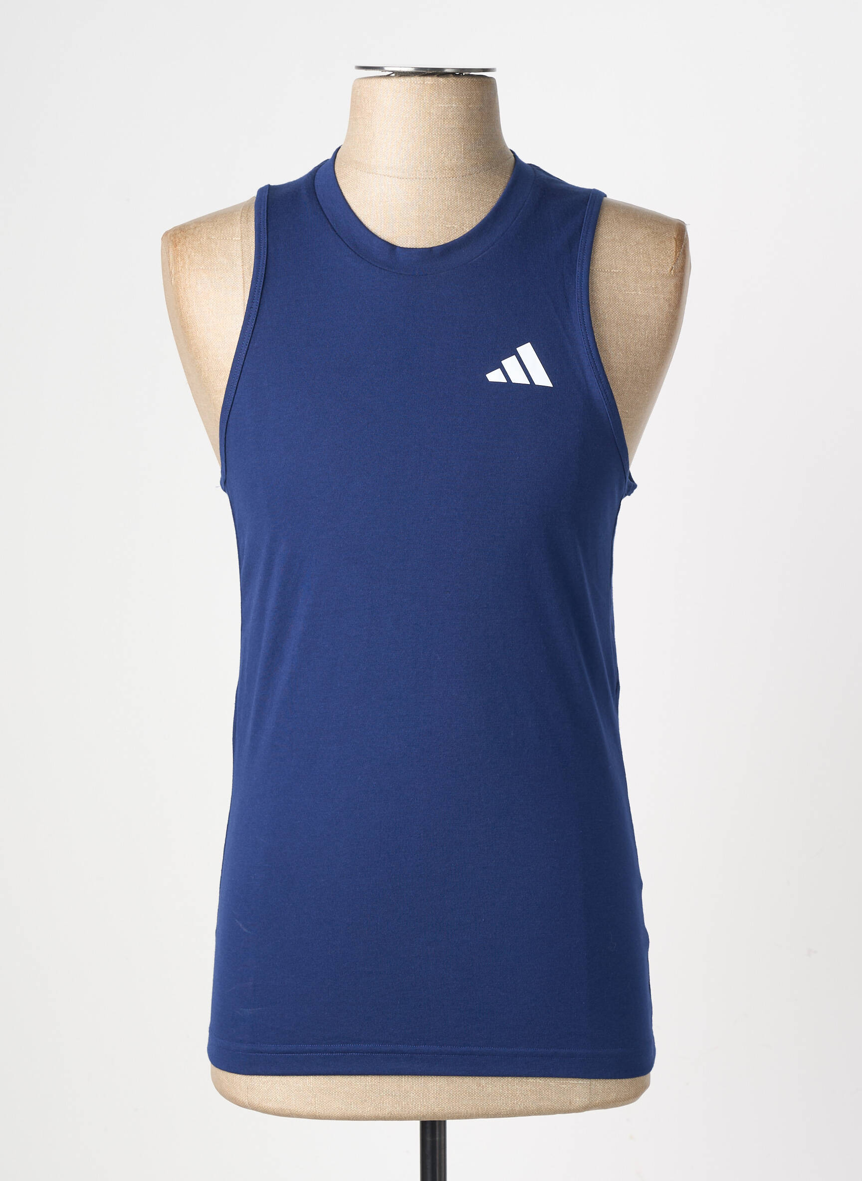 Débardeur coupe cintrée sans manche bleu ADIDAS homme
