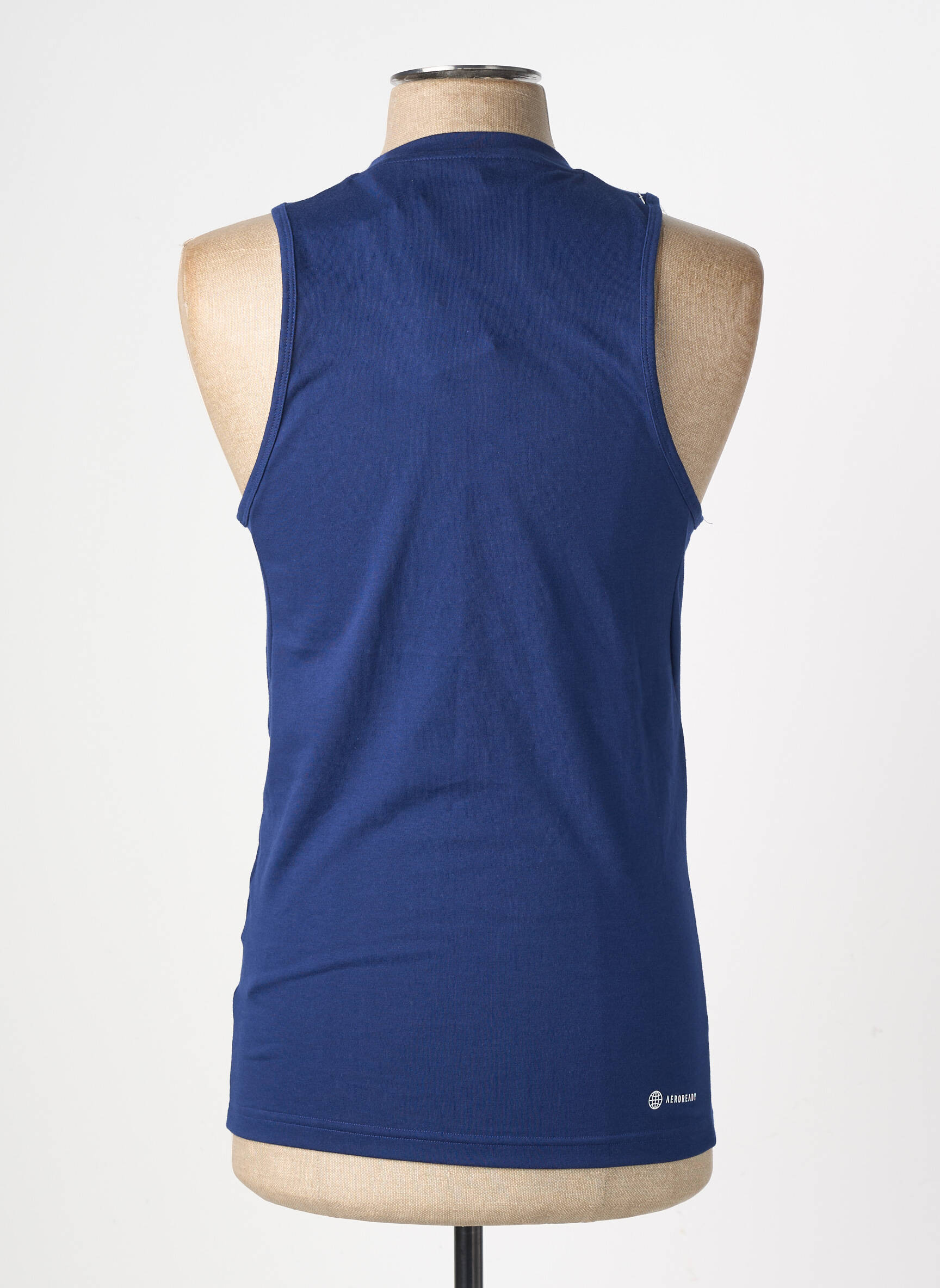 Débardeur coupe cintrée sans manche bleu ADIDAS homme