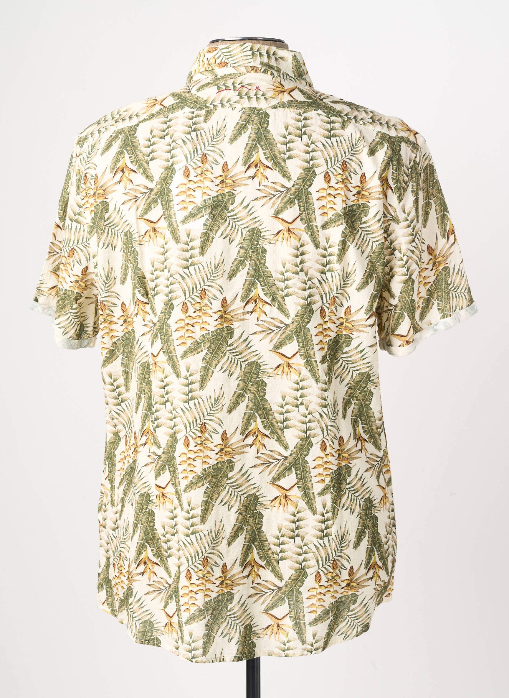 Chemise manches courtes imprimé tie and dye beige TEDDY SMITH homme
