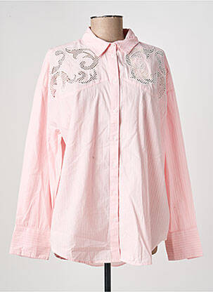 Chemisier coupe droite manches longues rose ONLY femme