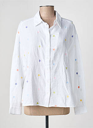 Chemisier coupe droite manches longues blanc TEDDY SMITH femme