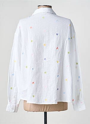 Chemisier coupe droite manches longues blanc TEDDY SMITH femme