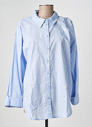 Chemisier coupe droite manches longues bleu VERO MODA femme