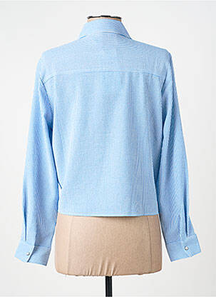 Chemisier tissage crêpe manches longues bleu ONLY femme