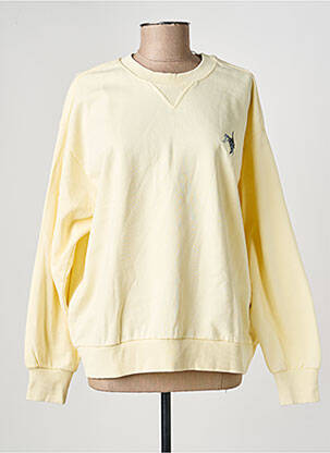 Sweat-shirt sérigraphie floquée manches longues beige ONLY femme
