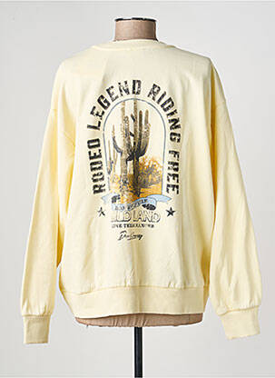 Sweat-shirt sérigraphie floquée manches longues beige ONLY femme
