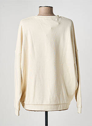 Sweat-shirt sérigraphie floquée manches longues beige LE TEMPS DES CERISES femme