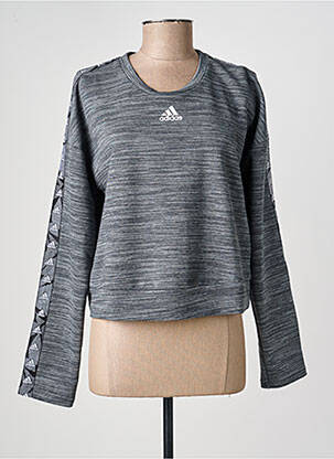 Pull coupe droite manches longues gris ADIDAS femme