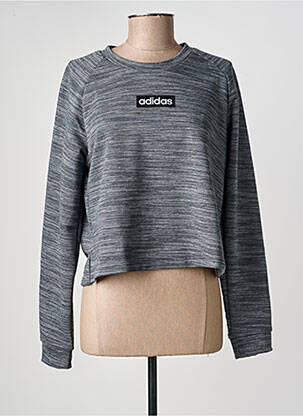 Pull coupe droite manches longues gris ADIDAS femme