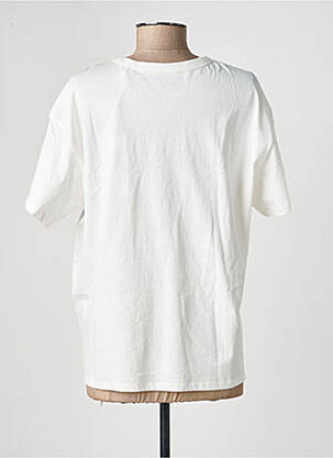 T-shirt sérigraphie floquée manches courtes blanc TEDDY SMITH femme