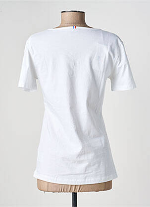 T-shirt col v manches courtes blanc LE COQ SPORTIF femme