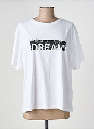 T-shirt sérigraphie floquée manches courtes blanc ONLY femme
