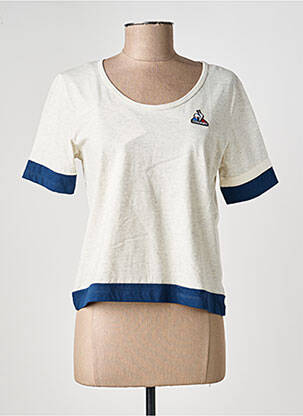 T-shirt coupe droite manches courtes beige LE COQ SPORTIF femme