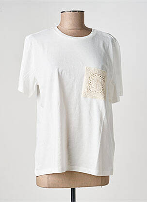 T-shirt coupe droite manches courtes blanc ONLY femme