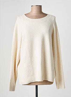 Pull coupe droite manches longues beige VERO MODA femme