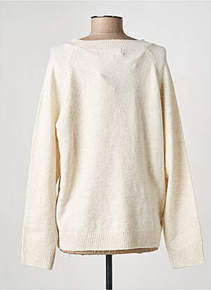 Pull coupe droite manches longues beige VERO MODA femme