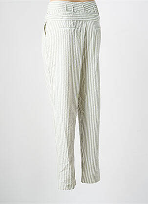 Pantalon droit tissage popeline taille normale vert TEDDY SMITH femme