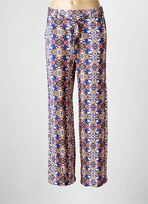 Pantalon droit tissage popeline taille normale bleu ONLY femme