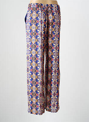 Pantalon droit tissage popeline taille normale bleu ONLY femme