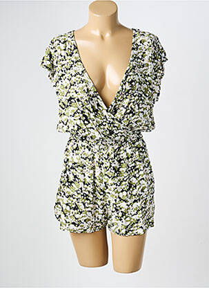 Combishort coupe cintrée manches courtes vert ROXY femme