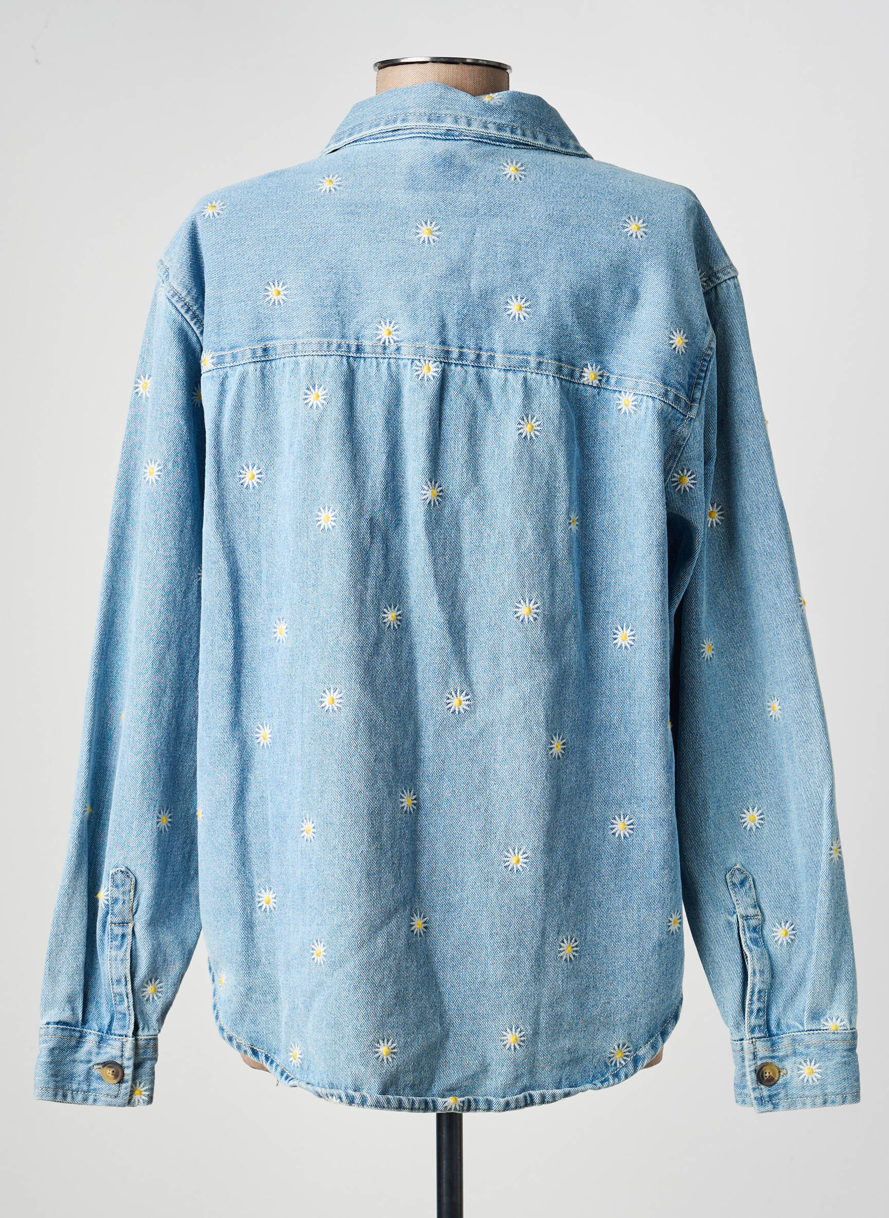 Veste casual poignets boutonnés avec fente bleu TEDDY SMITH femme