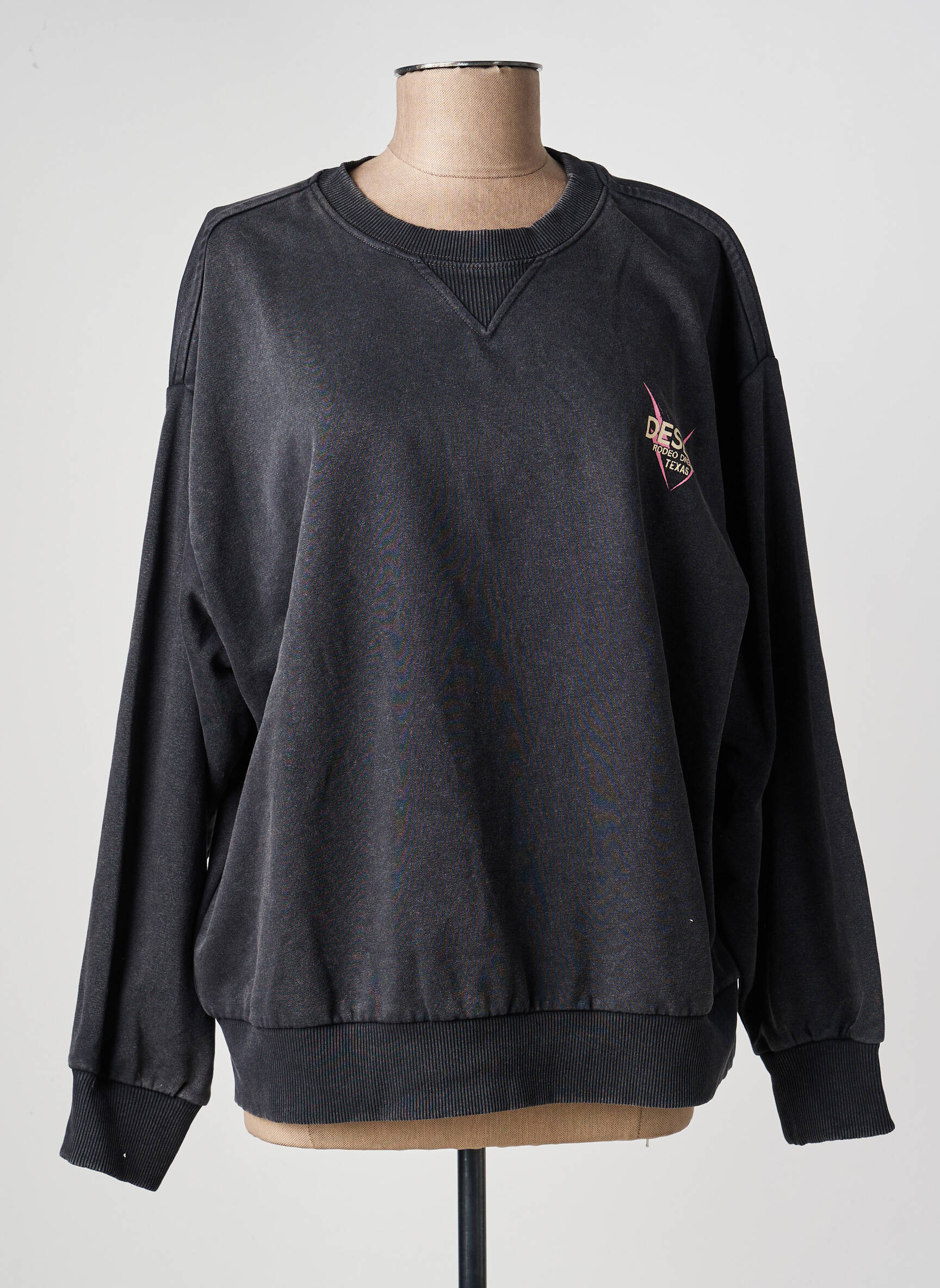 Sweat-shirt sérigraphie floquée manches longues noir ONLY femme