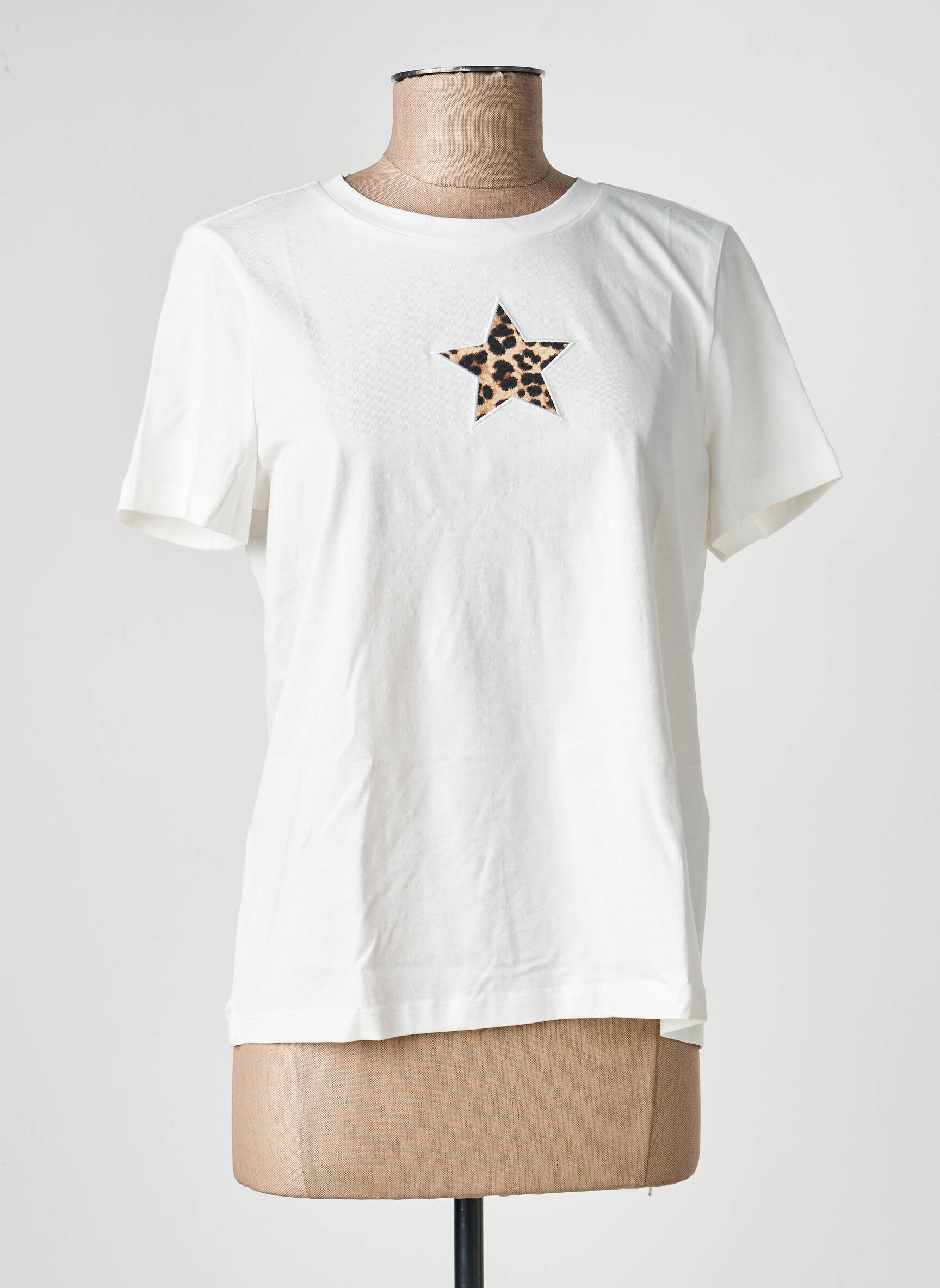 T-shirt coupe droite manches courtes blanc VERO MODA femme