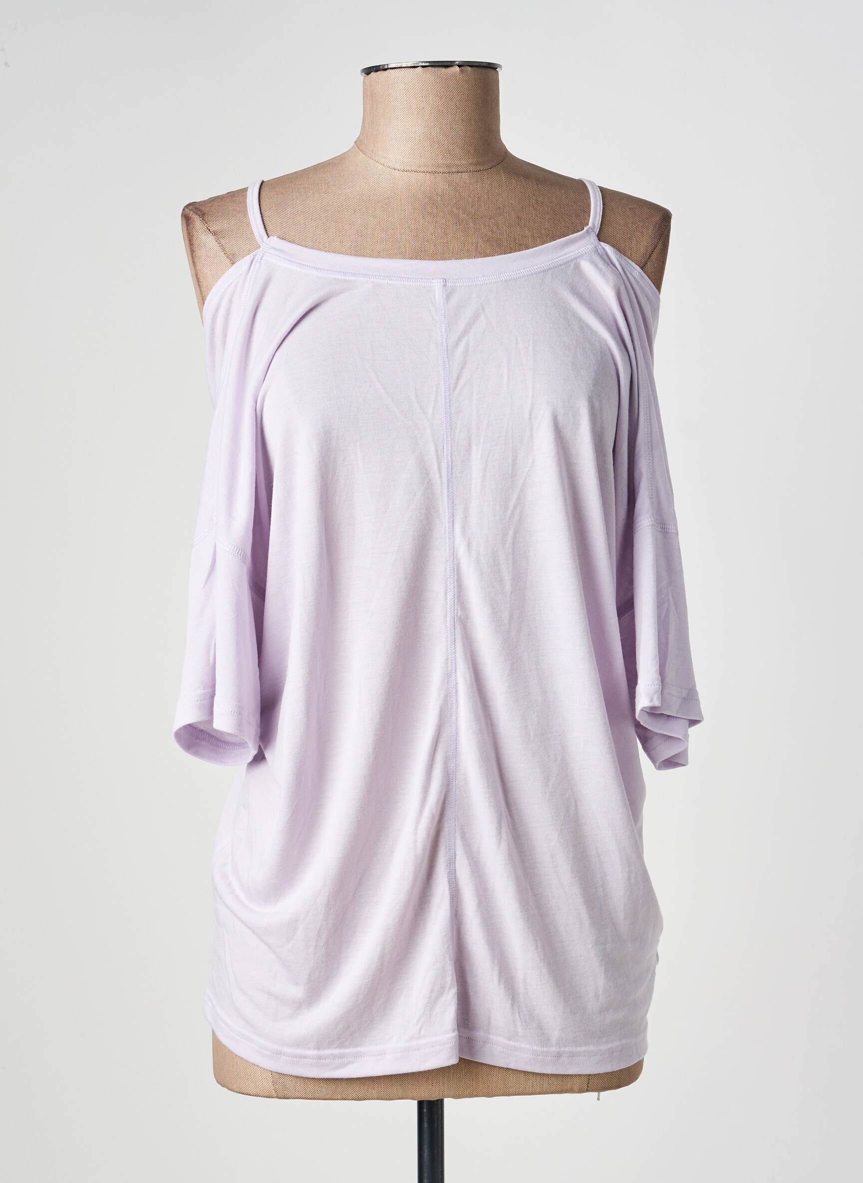 Top manches courtes manches courtes violet ADIDAS femme